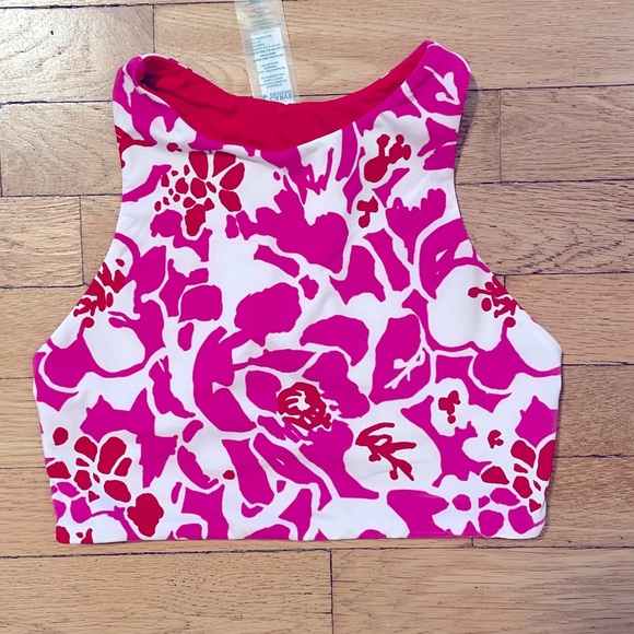 Carve Designs Sanitas Reversible Floral Swim/Crop Top Women’s S - Picture 1 of 9